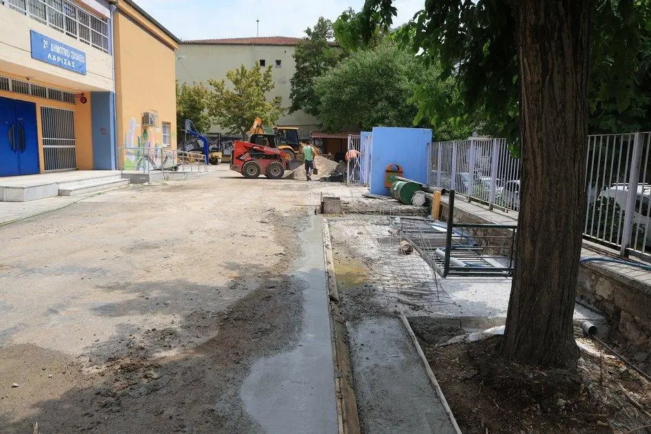 Αλλάζουν εικόνα οι αυλές δύο σχολείων της Λάρισας (ΦΩΤΟ)