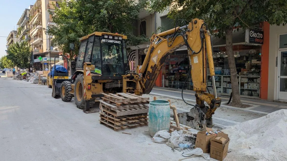 Εργασίες σε νέο τμήμα της οδού Ηπείρου(ΧΑΡΤΗΣ ΡΥΘΜΙΣΕΩΝ)