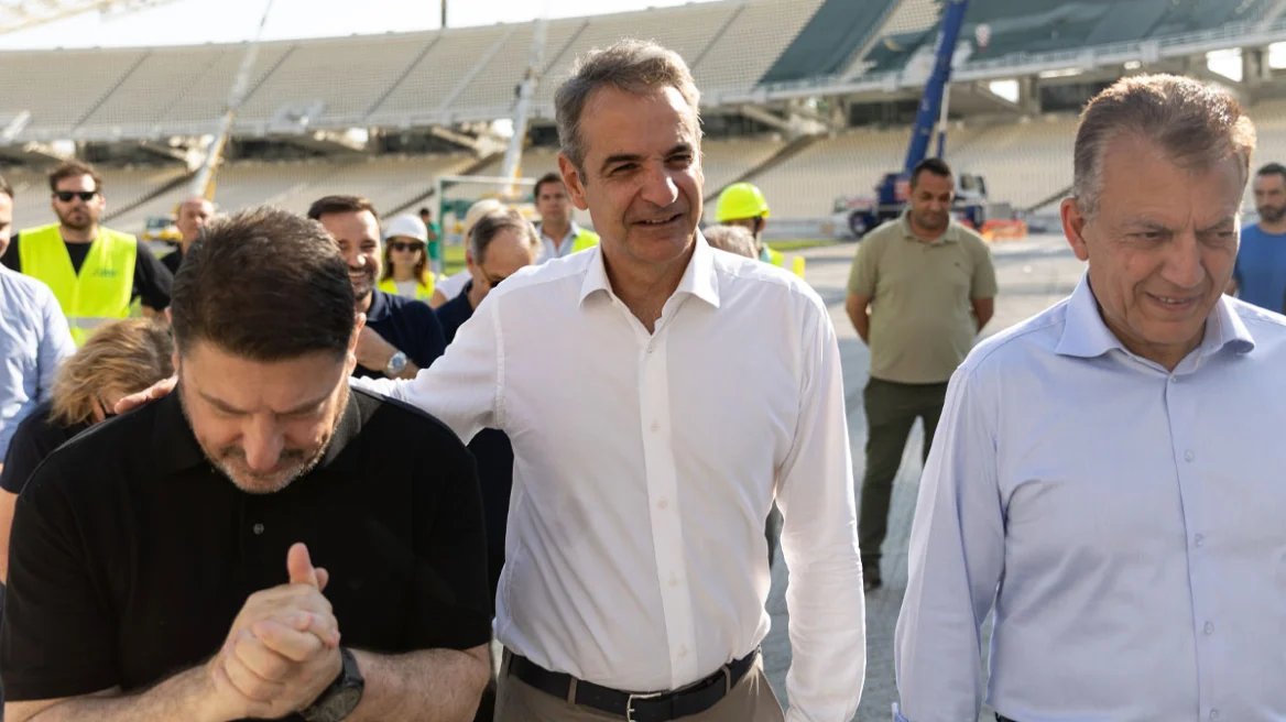 Ο Μητσοτάκης επιθεώρησε τις εργασίες στο ΟΑΚΑ