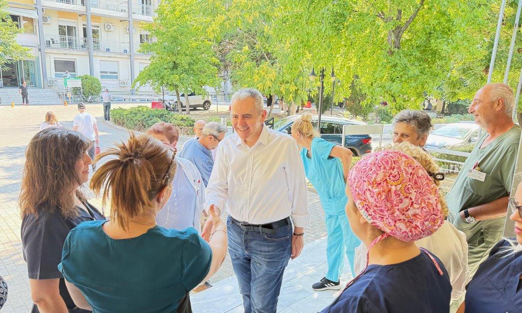 Χαρακόπουλος: Καλύτερες υπηρεσίες υγείας με την κατασκευή νέας πτέρυγας στο ΓΝΛ (ΦΩΤΟ)